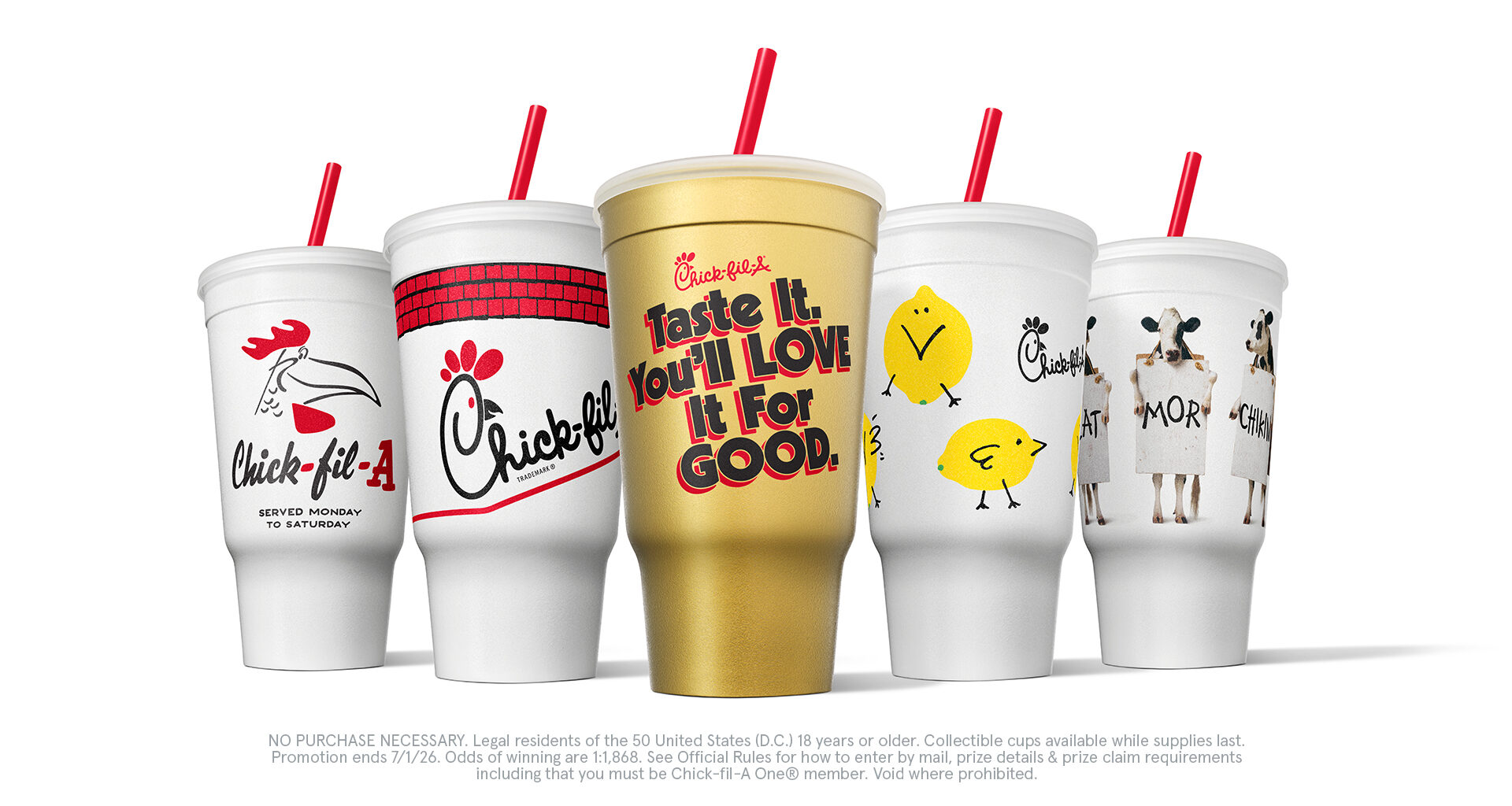 The new collectible Chick-fil-A cups.