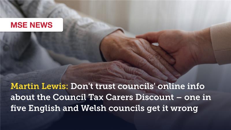 Don't trust councils' online info about the Council Tax Carers Discount