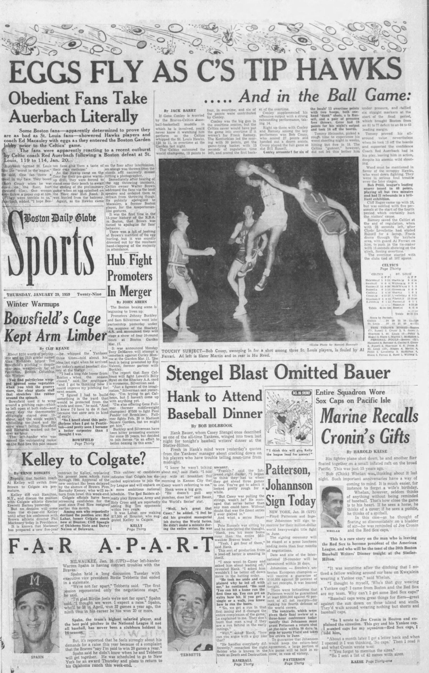 1959 Celtics Boston Globe sports