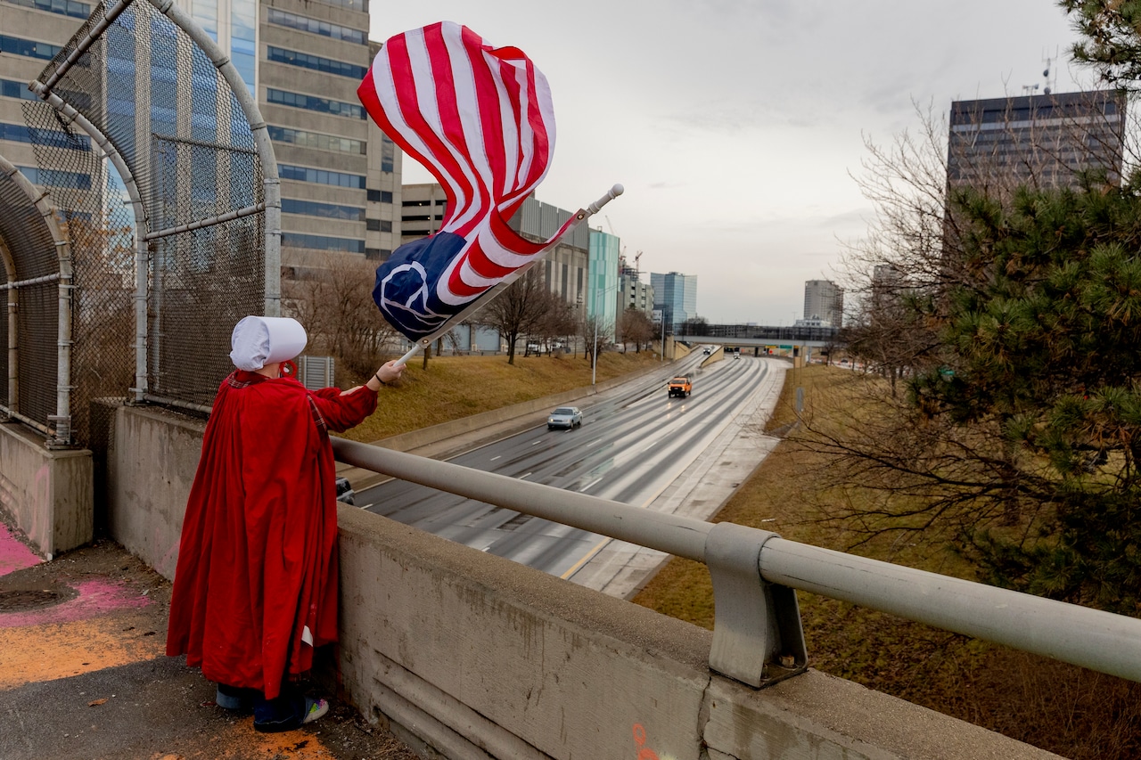 Hundreds protest President Donald Trump through streets of Detroit