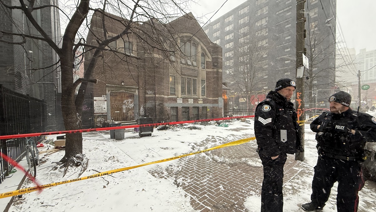 Man in tent that was set on fire near downtown church has died, murder charge laid: Toronto police