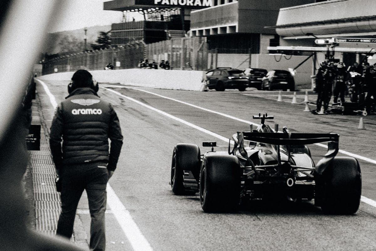 New Aston Martin red flags fourth day of F1 testing