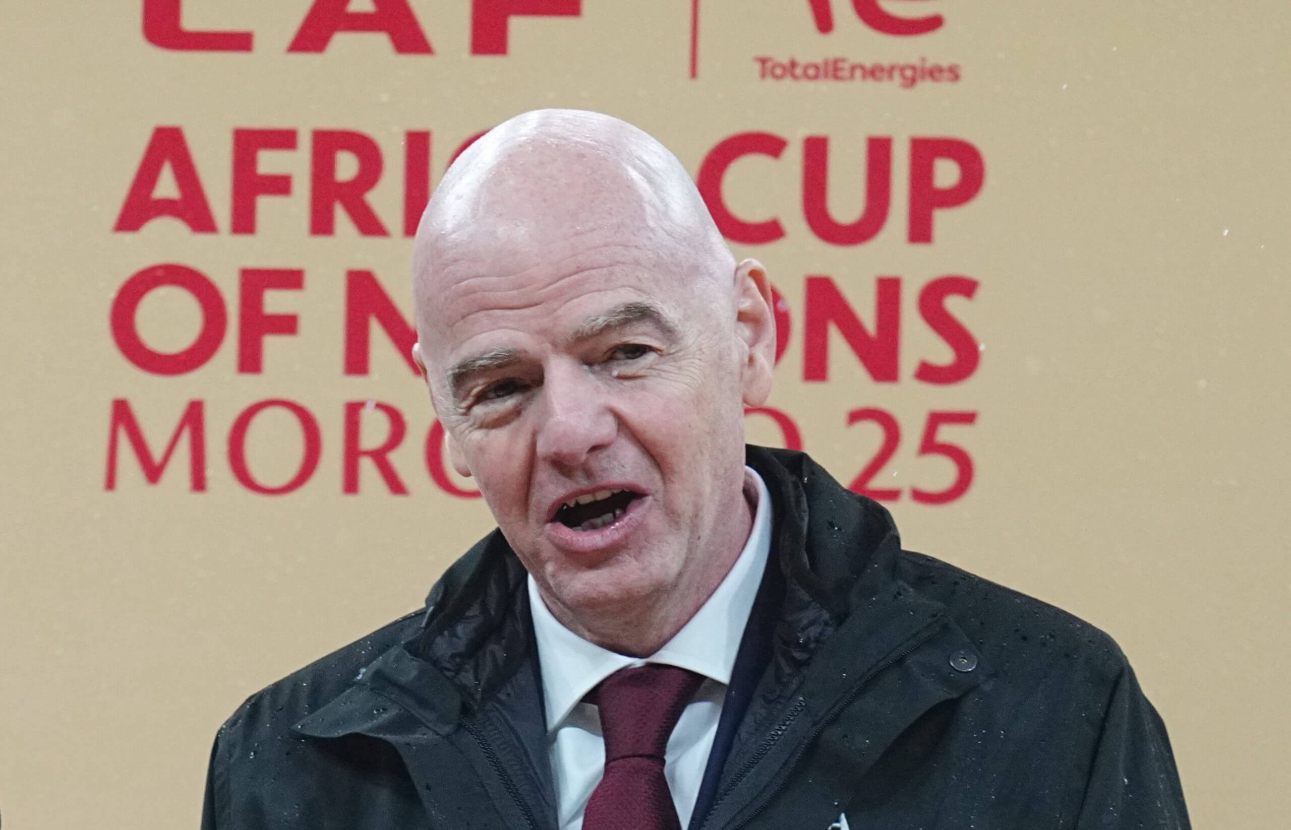 Infantino attended Sunday's final in Rabat (Ulrik Pedersen/NurPhoto via Getty Images)