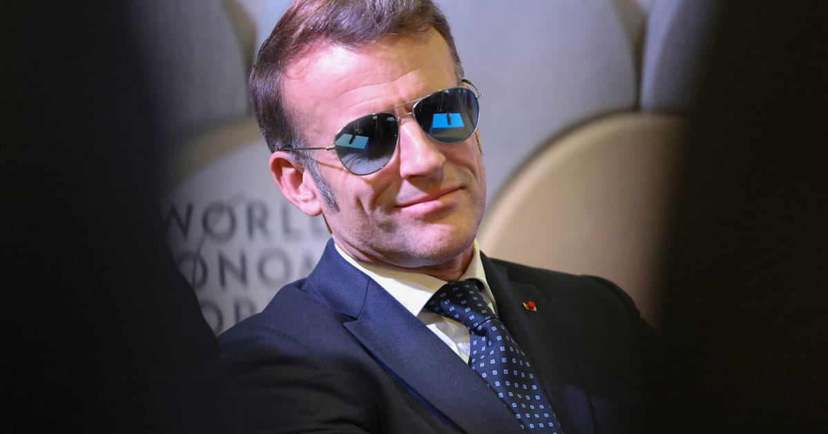Macron’s sunglasses dazzle Davos and give Europe a meme for the moment – POLITICO