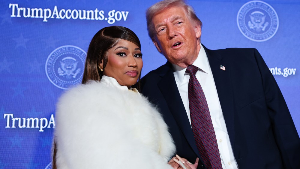 Nicki Minaj Holds Donald Trump's Hand, Declares Herself His 'No. 1 Fan'