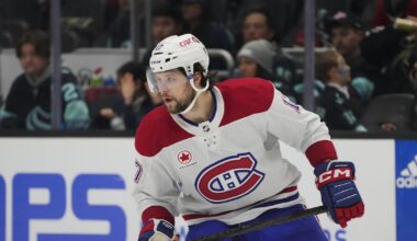 Montreal Canadiens F Josh Anderson exits vs. Hurricanes