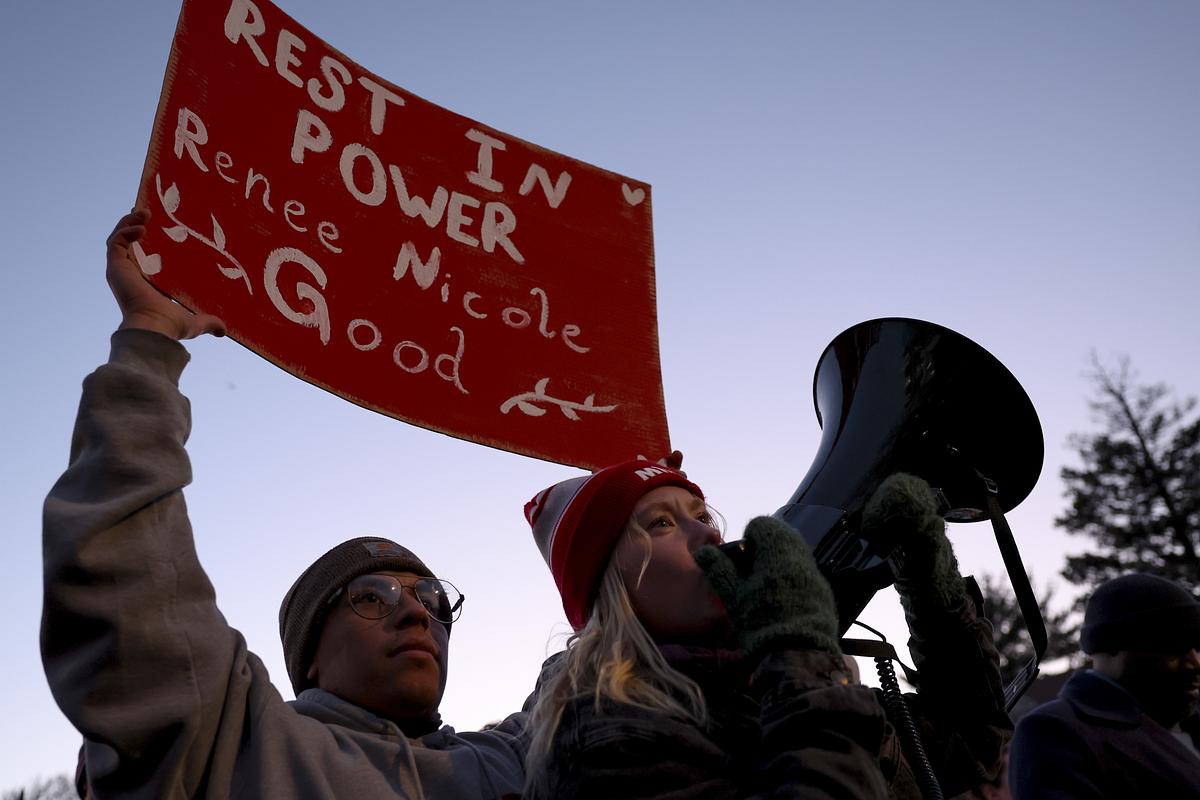 Protesters attend church where Minnesota ICE official is a pastor