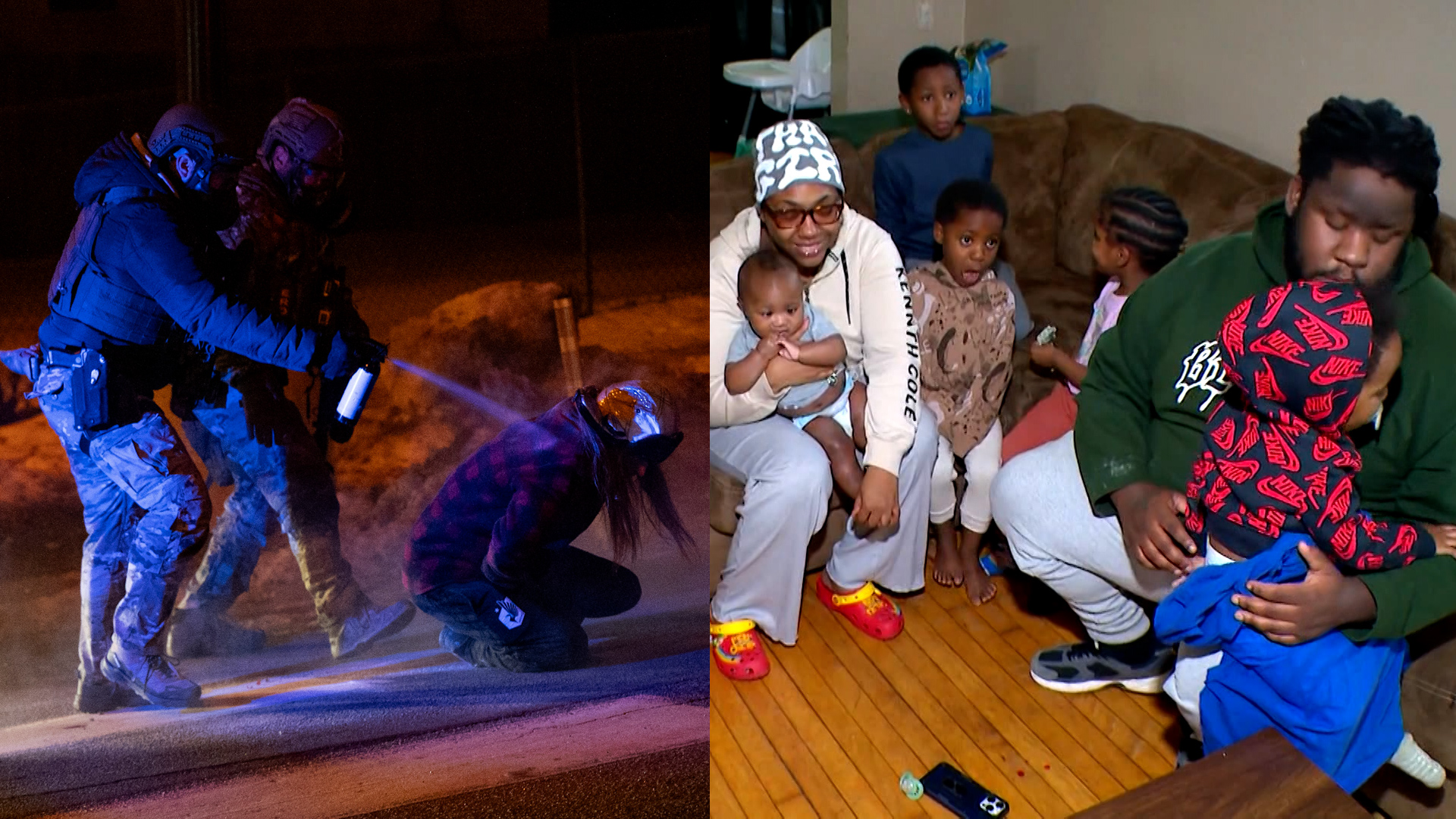 Click to play video: 'Minneapolis family recalls terrifying moment ICE agents hit their car with tear gas'