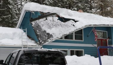 Part of residential roof collapses under snow in Mendenhall Valley