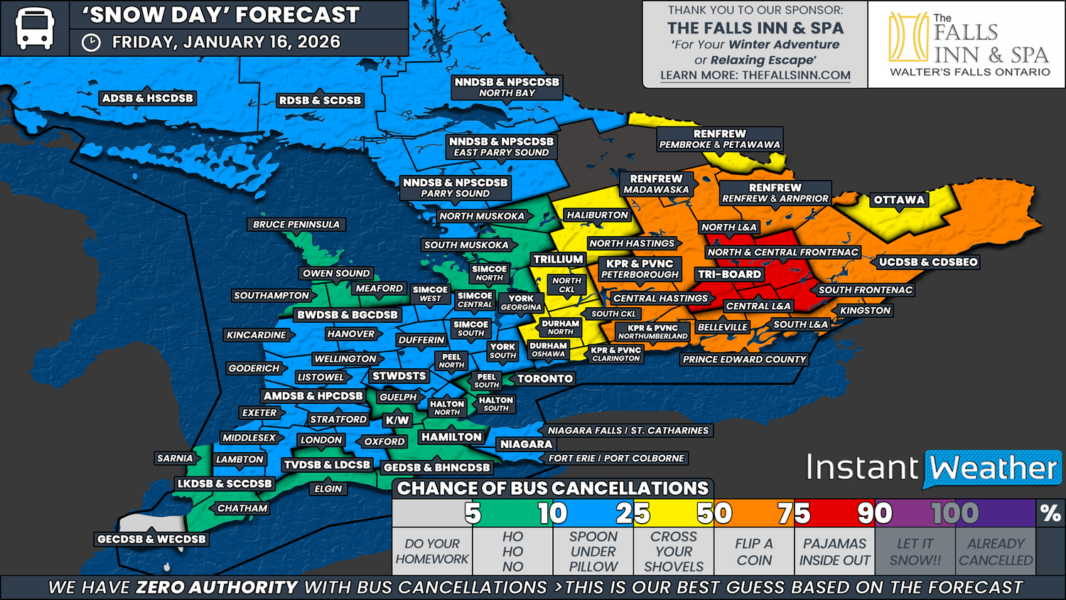 Snowstorm Aftermath May Cancel School Buses for a Second Day on Friday in Parts of Southern Ontario