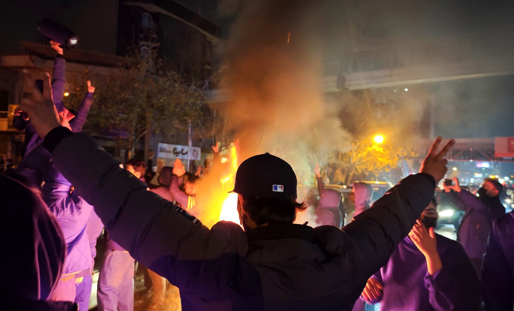 Protesters rally on Jan. 8, 2026, in Tehran. (Anonymous/Getty Images)