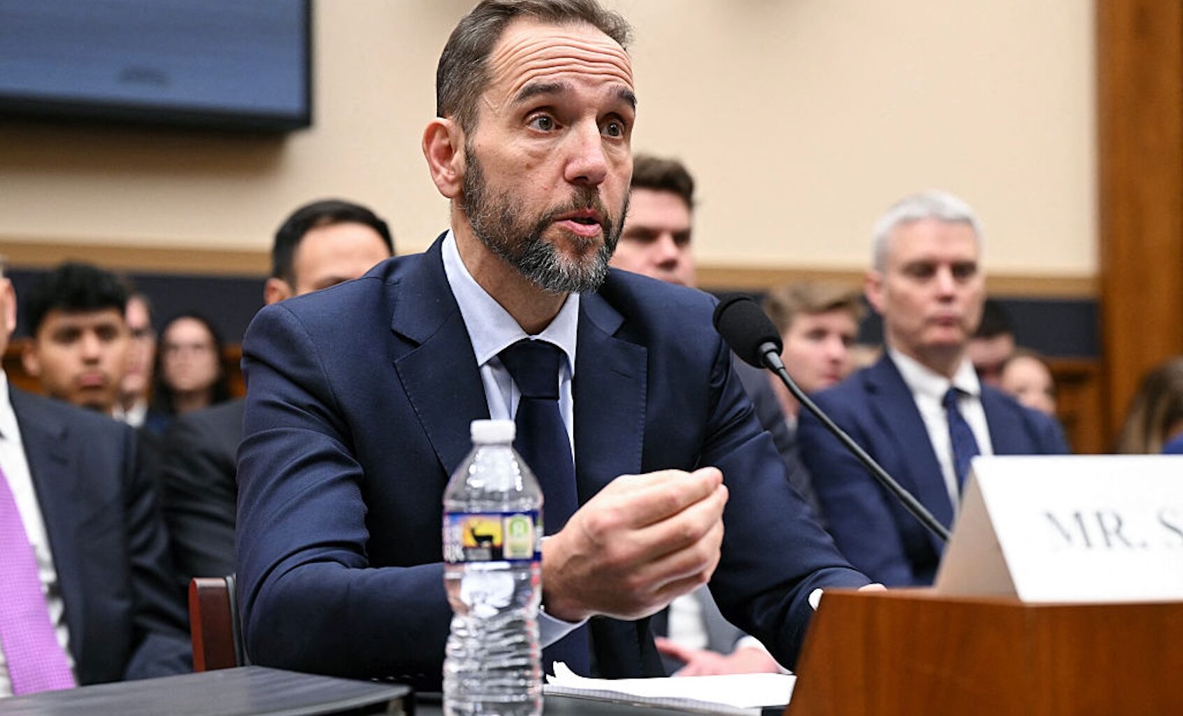 Former special counsel Jack Smith testifies before the House Judiciary Committee about his investigations into President Donald Trump on Jan. 22, 2026. ( SAUL LOEB / AFP via Getty Images)