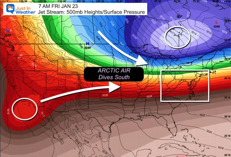 January 20 weather jet stream storm Friday