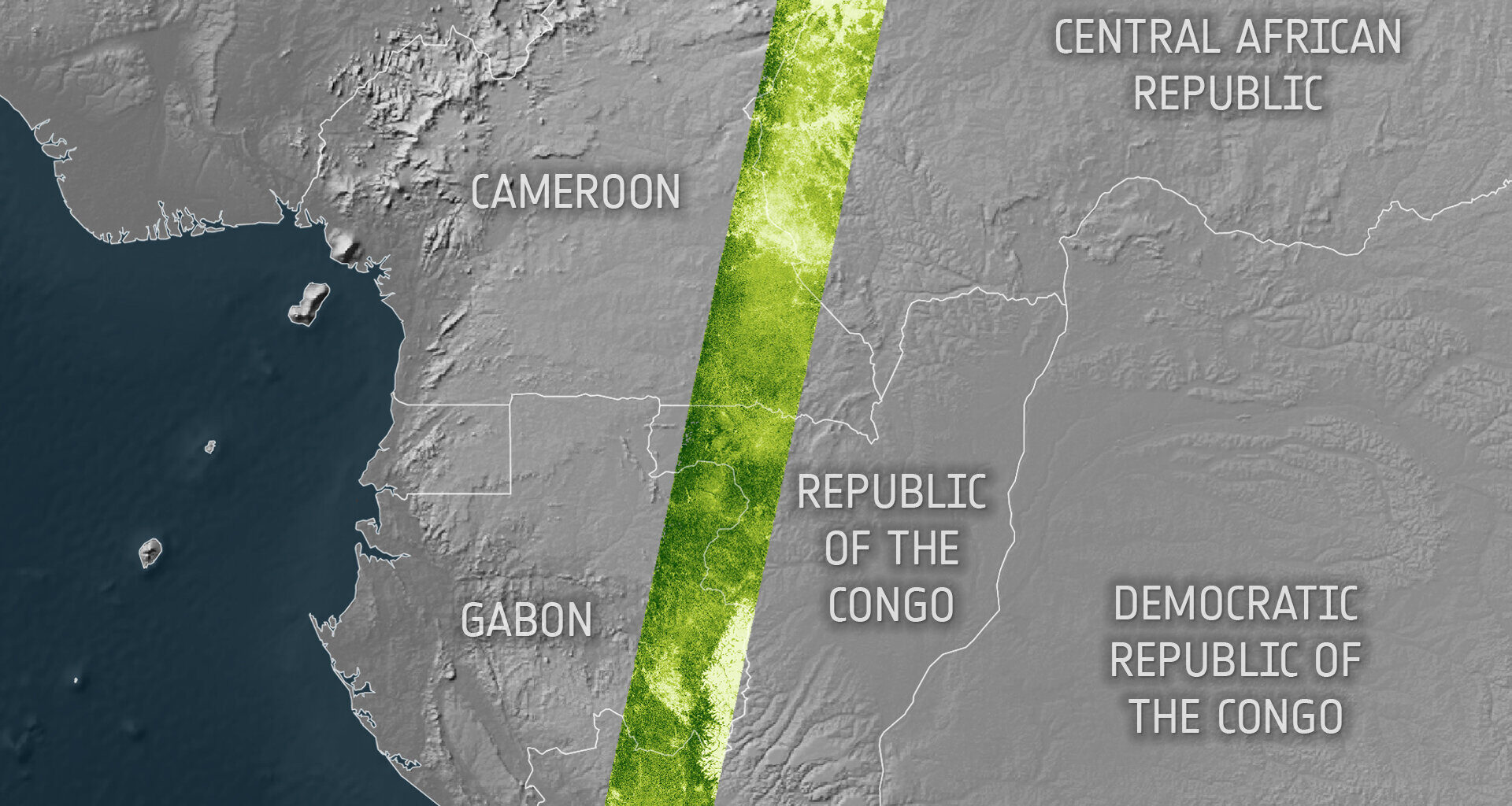 Map of forest carbon from ESA’s Biomass mission
