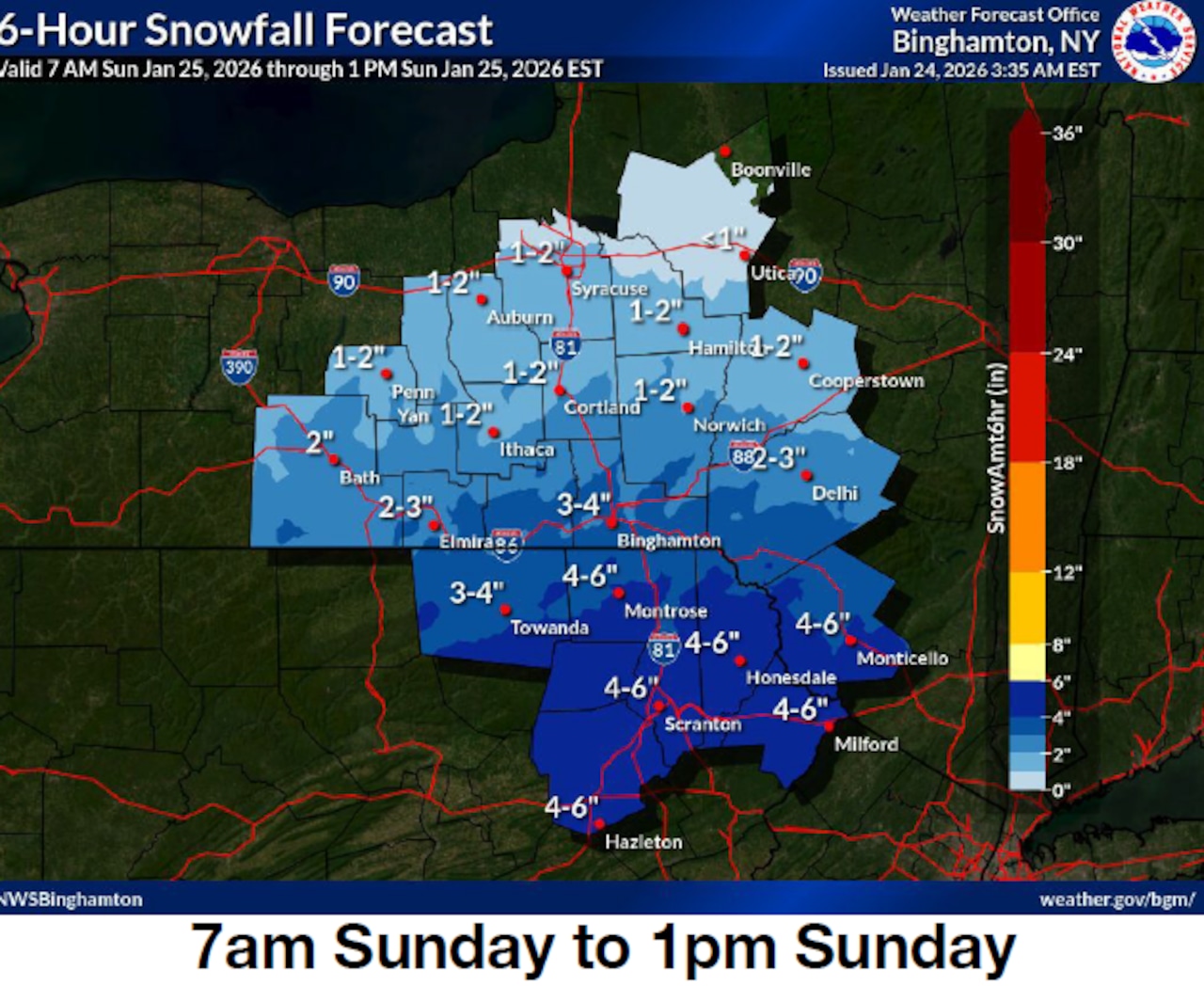 Light snow Sunday morning for Upstate New York
