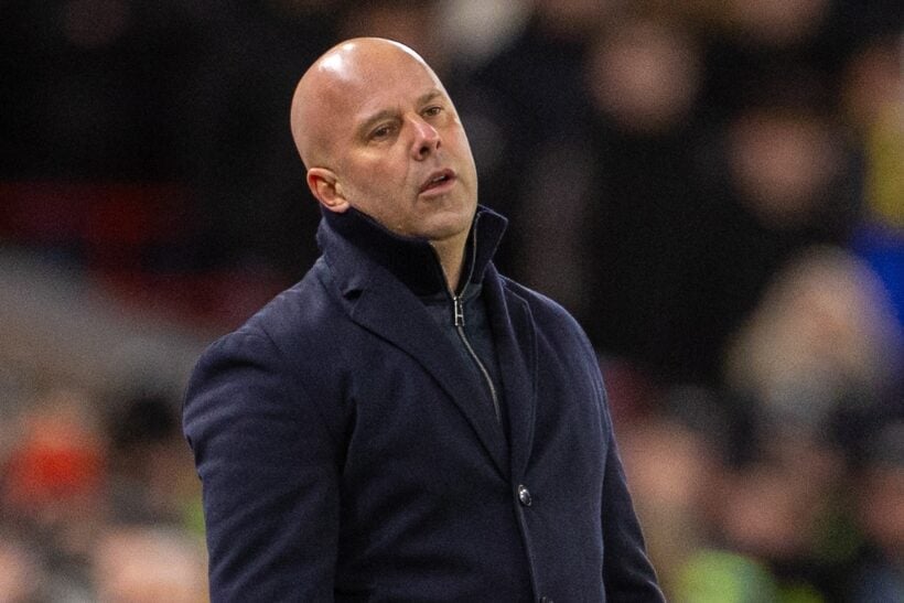 LIVERPOOL, ENGLAND - New Year's Day, Thursday, January 1, 2026: Liverpool's head coach Arne Slot during the FA Premier League match between Liverpool FC and Leeds United FC at Anfield. (Photo by David Rawcliffe/Propaganda)