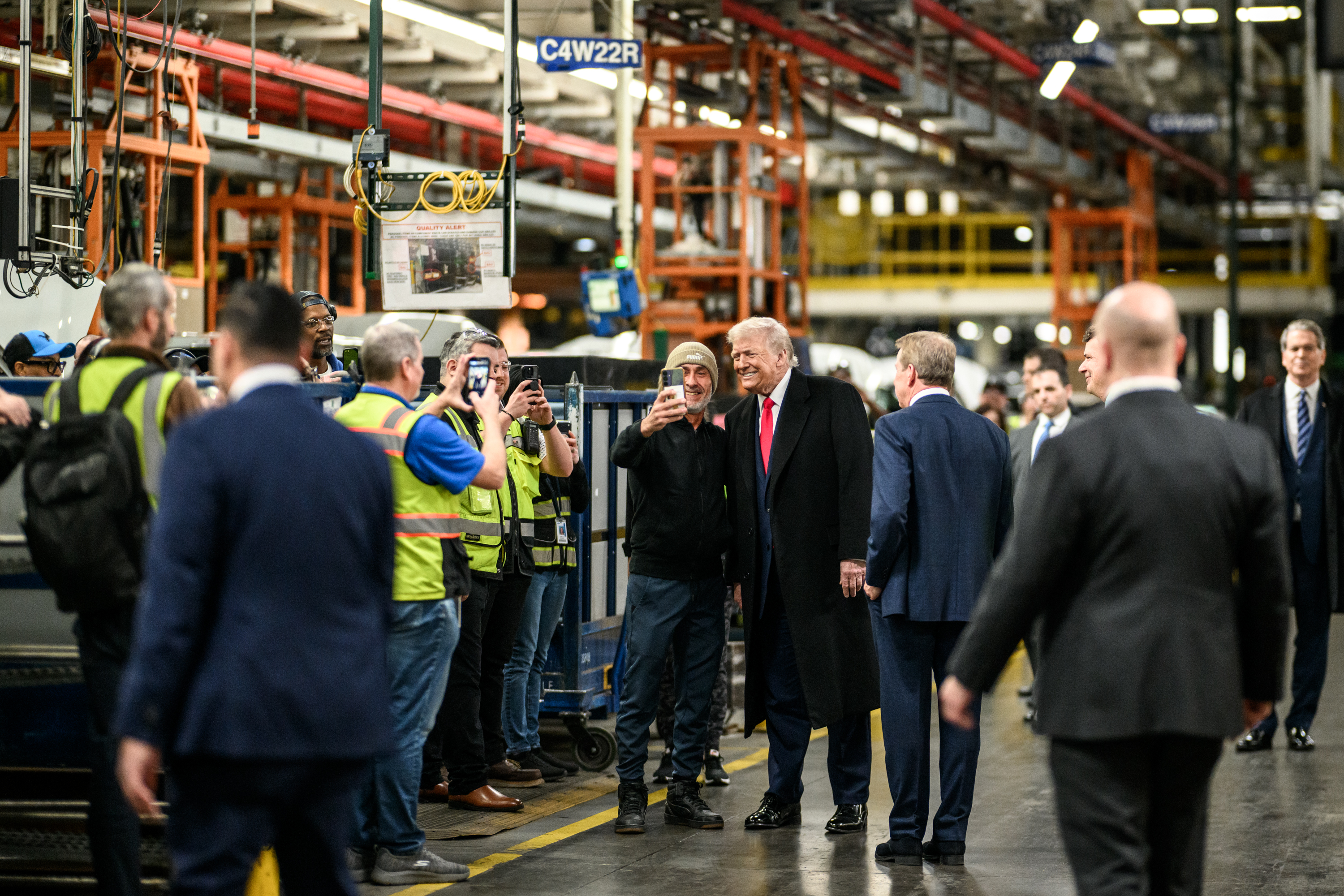 President Donald Trump tours the Ford River Rouge Complex in Dearborn, Michigan on Tuesday, January 13, 2026. (Official White House Photo by Daniel Torok)