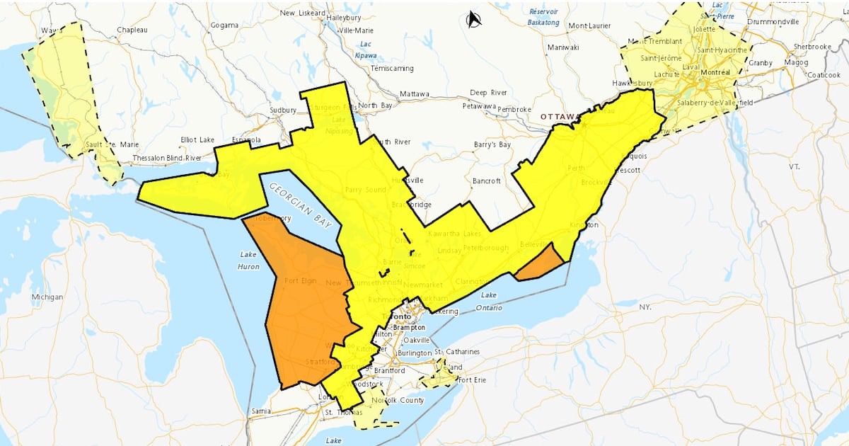 GTA, Niagara see weather warnings