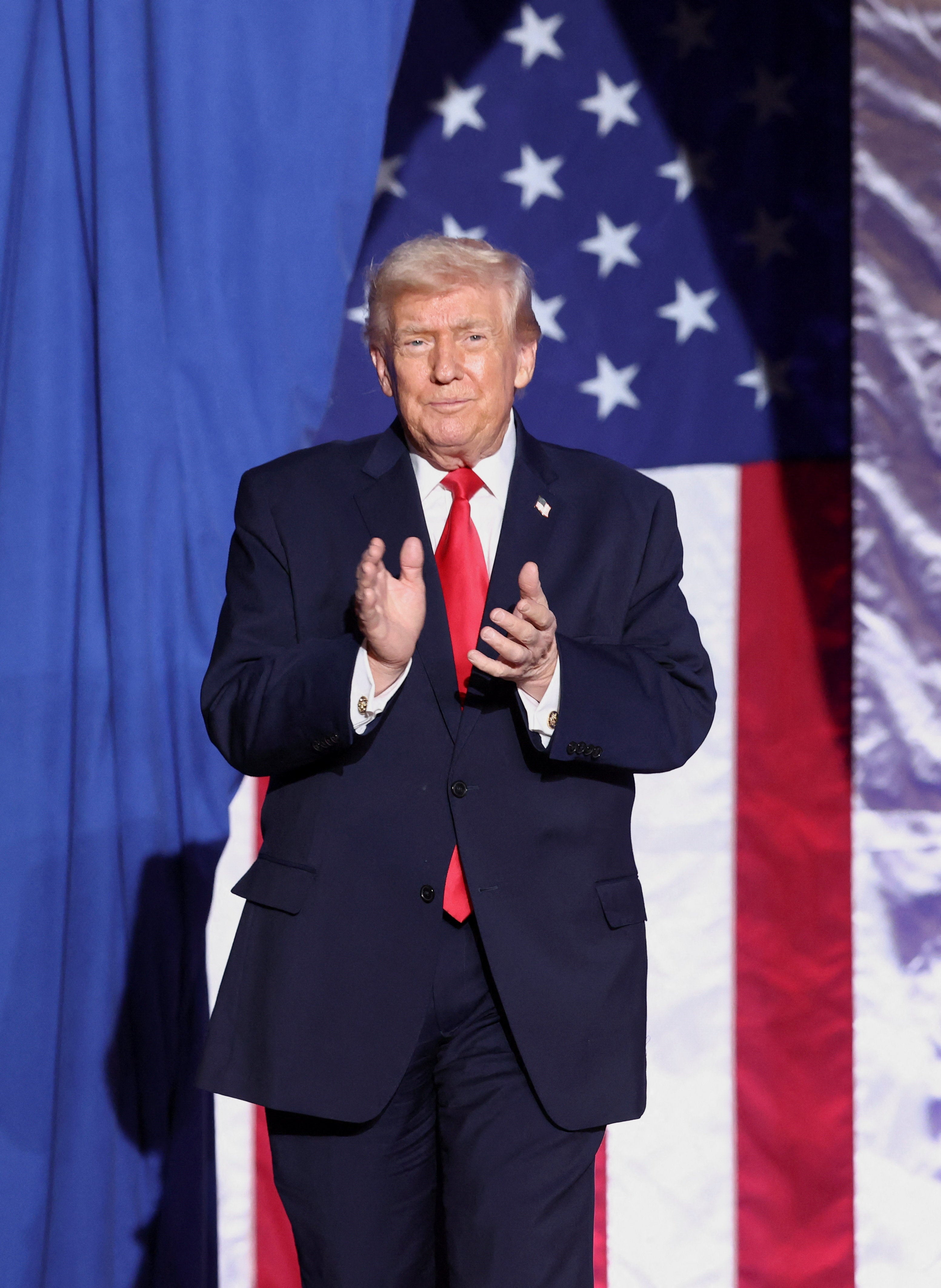 President Donald Trump in Des Moines, Iowa, Tuesday