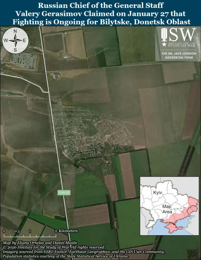 Bilytske Satellite Imagery January 27, 2026