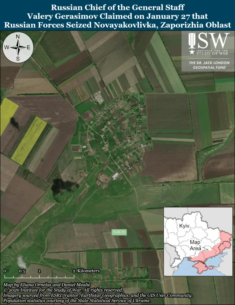 Novayakovlivka Satellite Imagery January 27, 2026