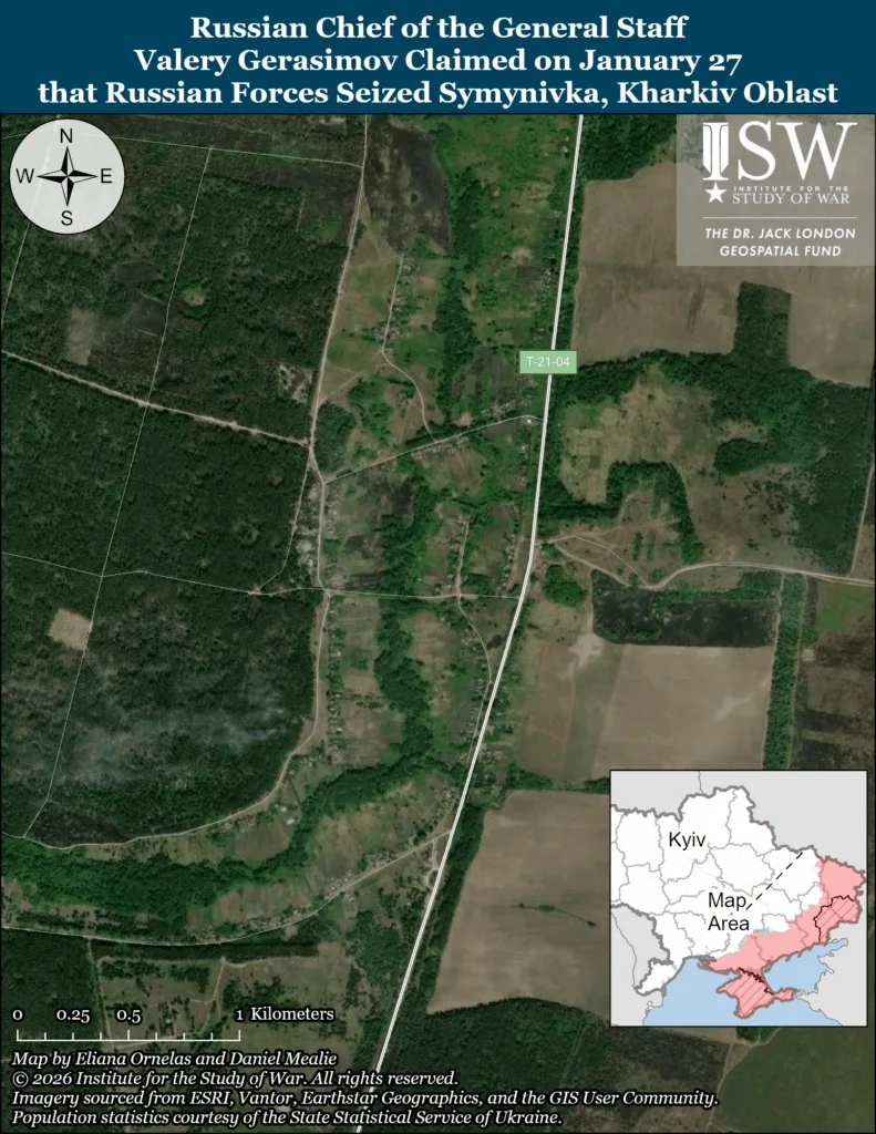 Symynivka Satellite Imagery January 27, 2026