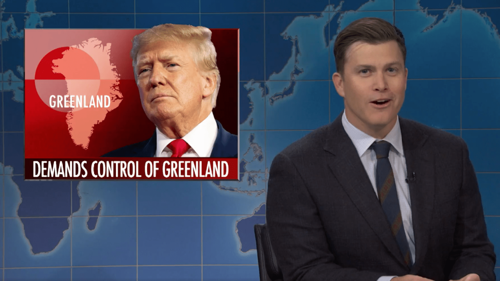 'SNL' Weekend Update Rips 'Psycho' Donald Trump for Stalking Greenland