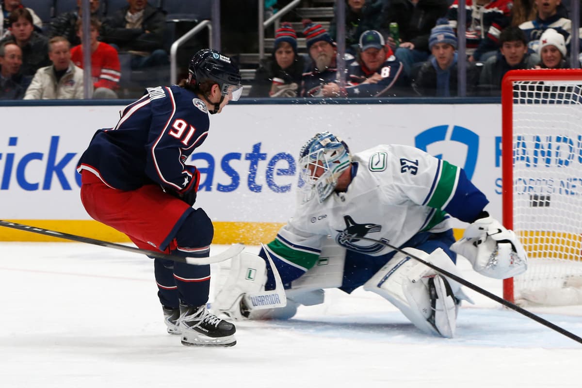 Losing streak hits nine as Canucks get swept on road trip with loss to Blue Jackets