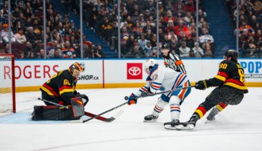 Canucks give up six goals in second period in 6-0 loss to Oilers