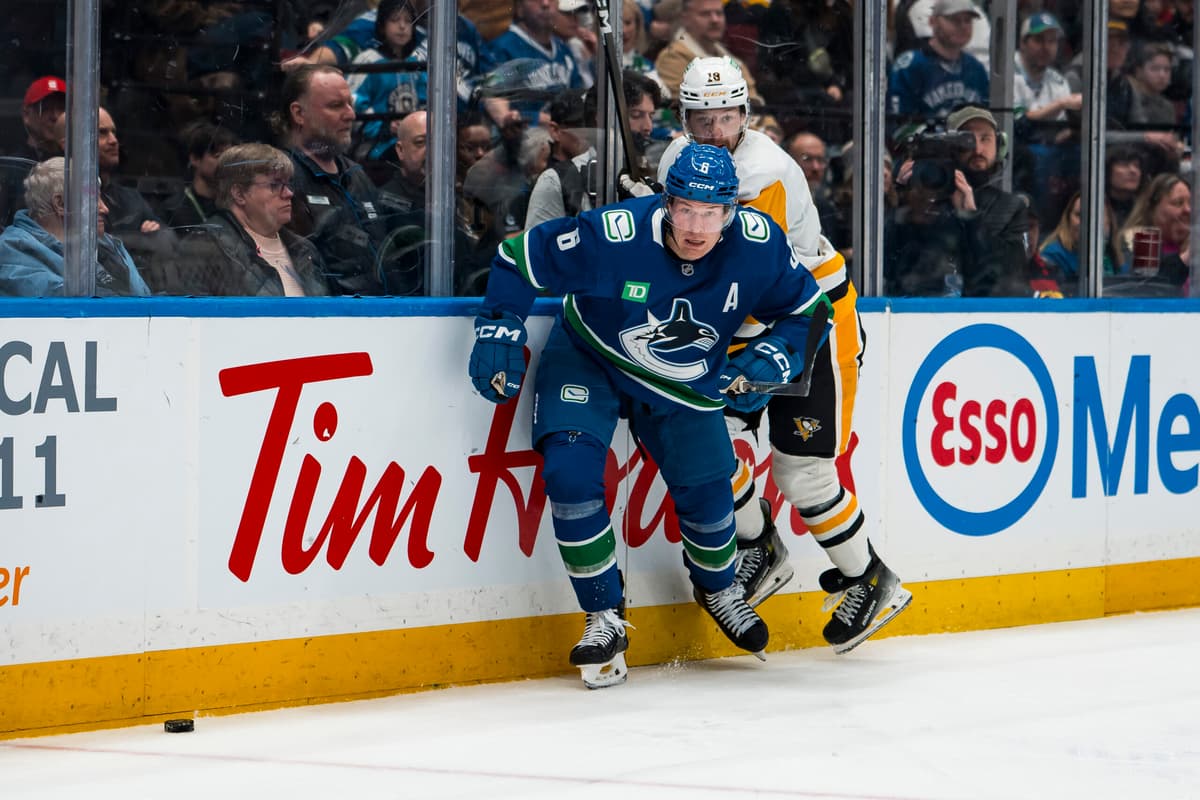 Foote and DeBrusk react after Canucks’ Boeser takes late hit from Bryan Rust
