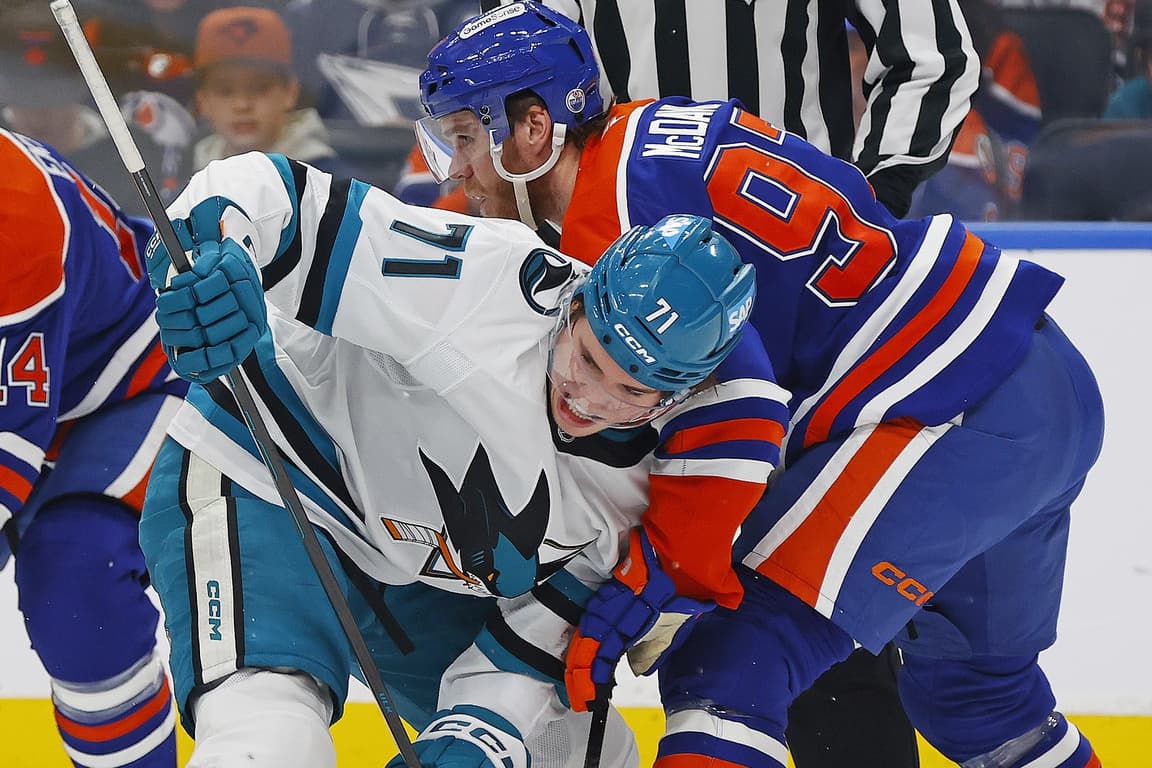 Oilers fend off up-and-coming Sharks to end winning-streak curse