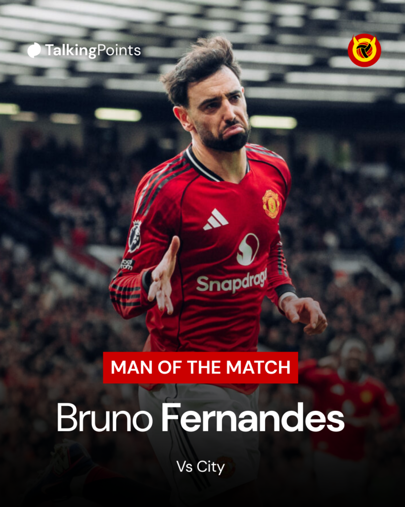 Bruno Fernandes MOTM graphic