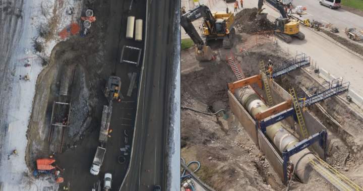 Ruptured Calgary feeder main won’t run at full capacity even after repairs - Calgary