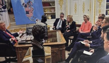 Trump posts map with U.S. flag covering Canada and Greenland - CTV News