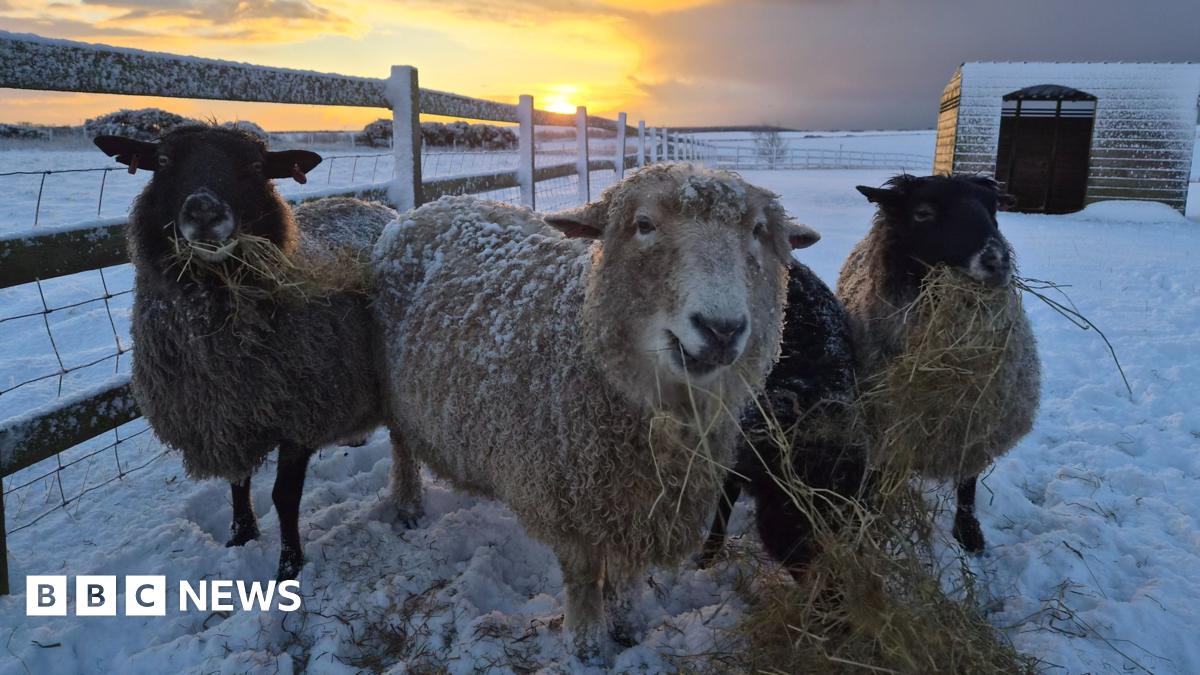 Snowy mountains and a frozen loch on a winter's day