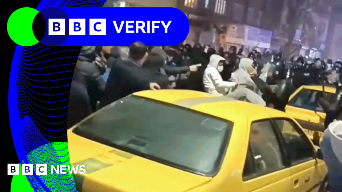 BBC Verify Live: Verifying Iran protest footage as internet blackout passes 100 hours