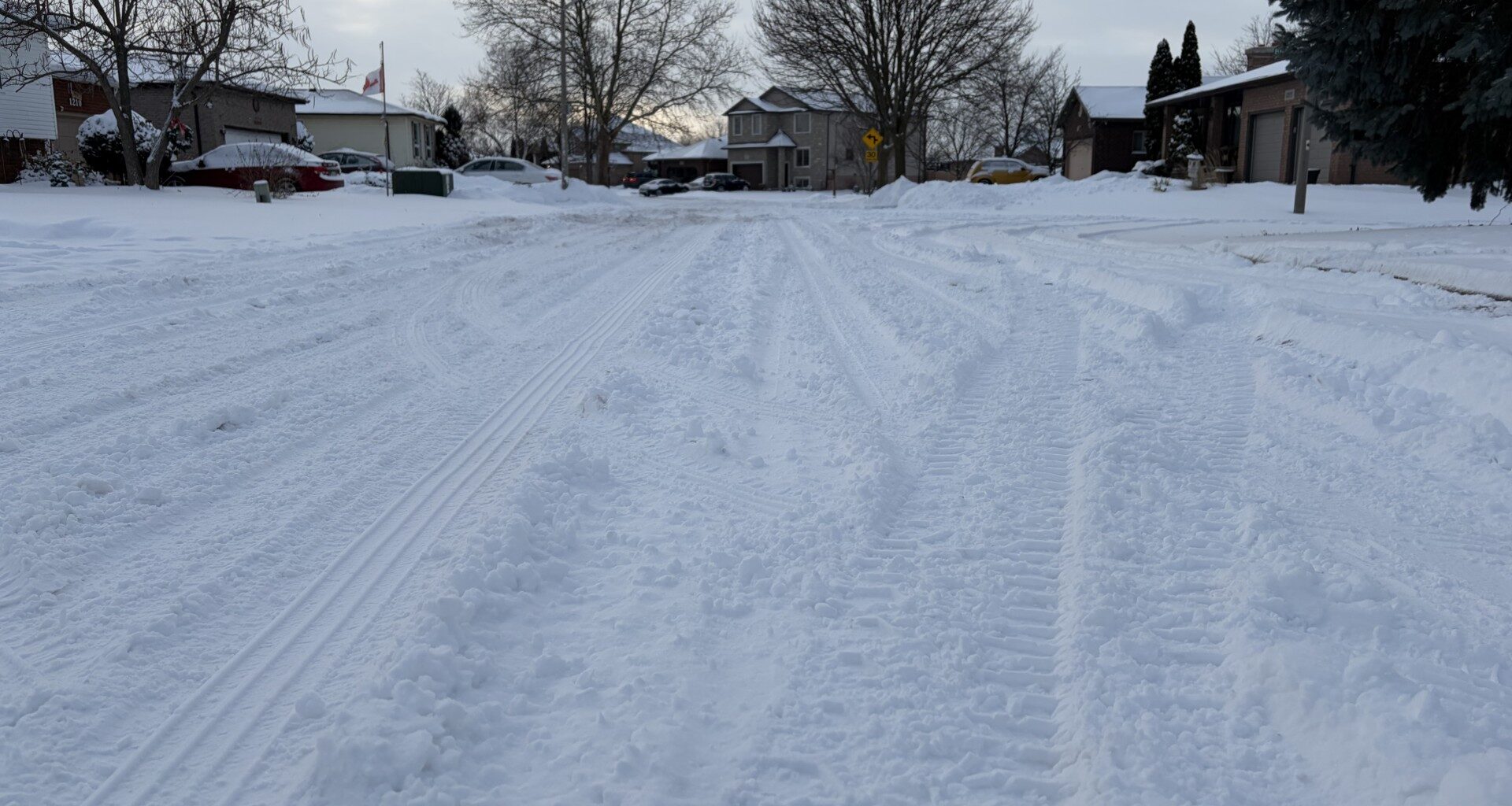 City plowing residential streets