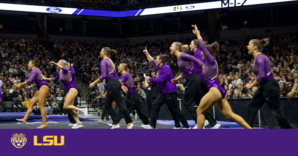 No. 2 LSU Gymnastics Earns Road Win at No. 7 Missouri, 197.675-197.500 – LSU