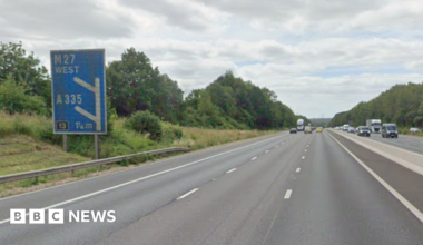A google maps image of the M3 westbound J13