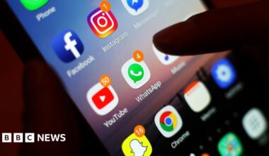 File photo dated 03/01/18 of social media apps displayed on a mobile phone screen.