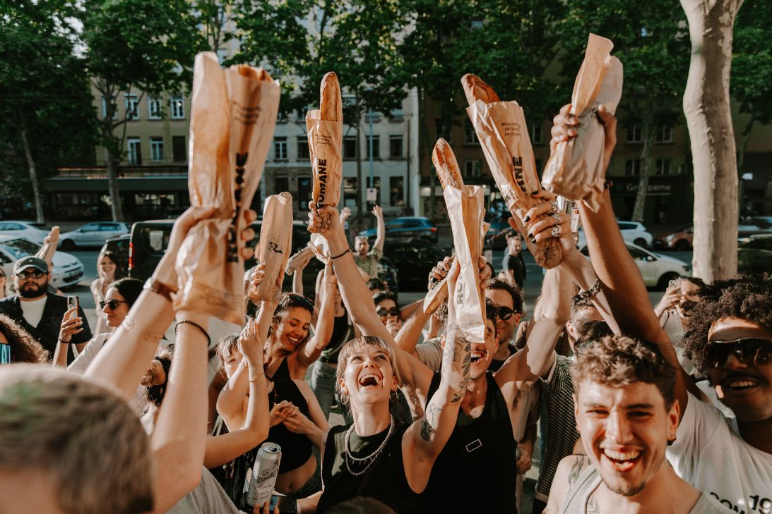 Sober clubbing takes place in unexpected venues including bakeries. Seen here, a moment of fun at a Bakery Session in Paris.