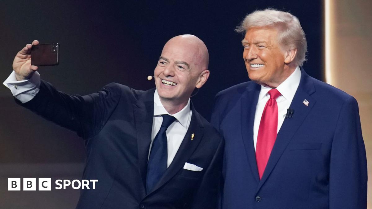Fifa President Gianni Infantino takes a selfie with US President Donald Trump during the Fifa World Cup 2026 official draw