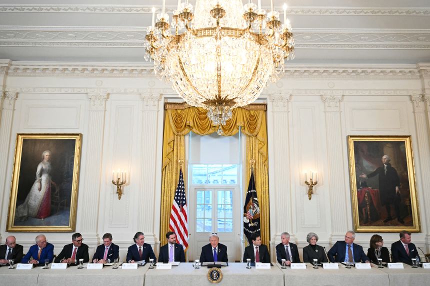 President Donald Trump speaks during a meeting with US oil companies executives in the East Room of the White House in Washington, DC on January 9.