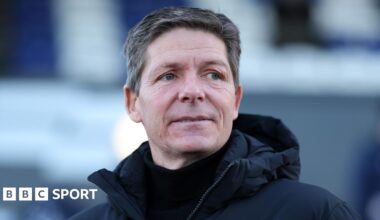 Crystal Palace manager Oliver Glasner on the touchline