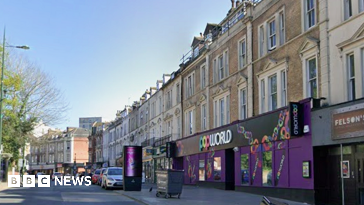 A general view picture of Old Christchurch Road, a town centre street in Bournemouth, and the Popworld nightclub.