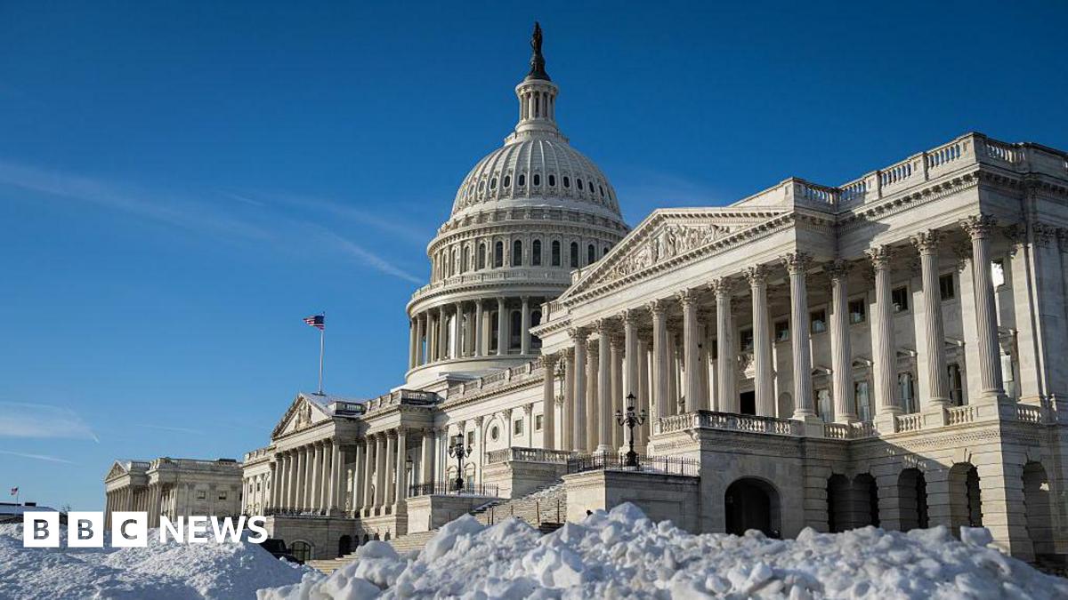 The US Capitol building in Washington, DC, on Friday, Jan. 30, 2026. There is snow in the foreground of the image.