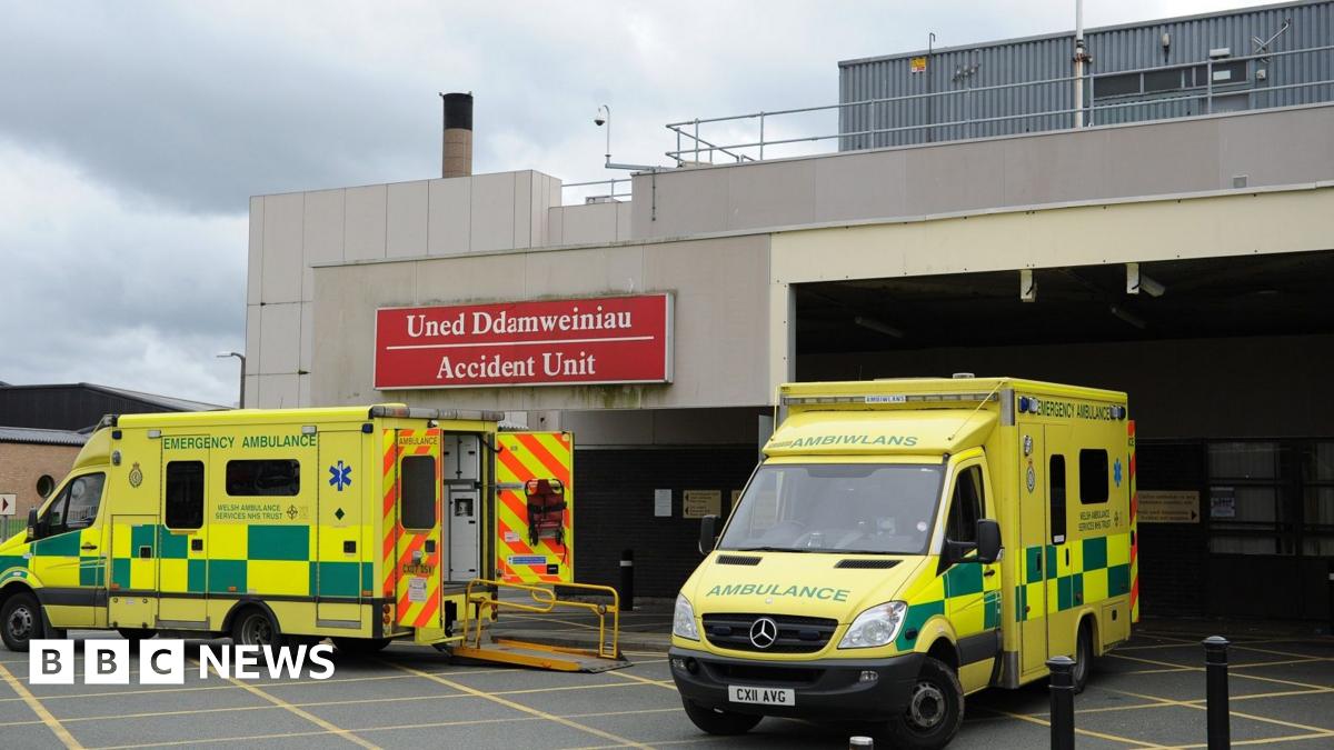 A hospital sign displaying the Betsi Cadwaladr health board logo