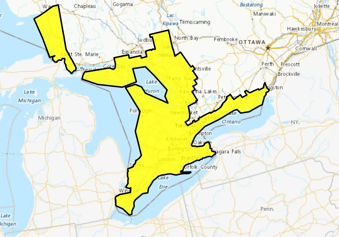 cold snow warnings ontario