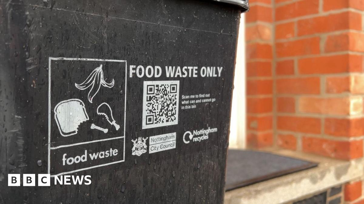 A Nottingham City Council food waste collection bin