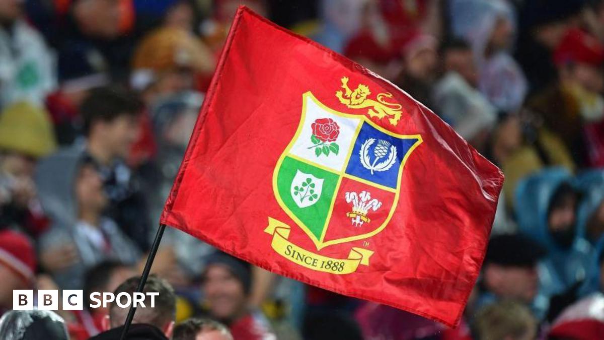 A flag with the logo of the British and Irish Lions